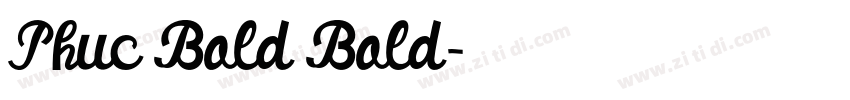 Phuc Bold Bold字体转换